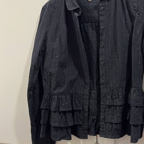 Brooks Brothers blouse with shimmer and ruffles - Picture 3 of 3